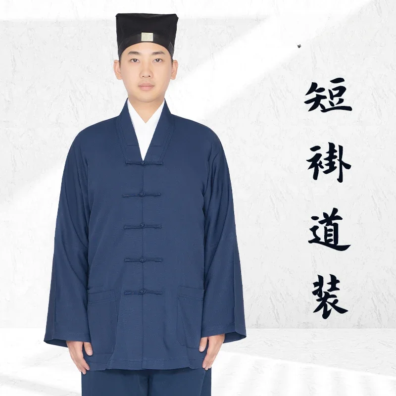 High-quality Sanqing Collar Dress Wudang Ancient Taoist Taoist Clothing Daopao tai chi suit Acrobatics Sanbao Collar