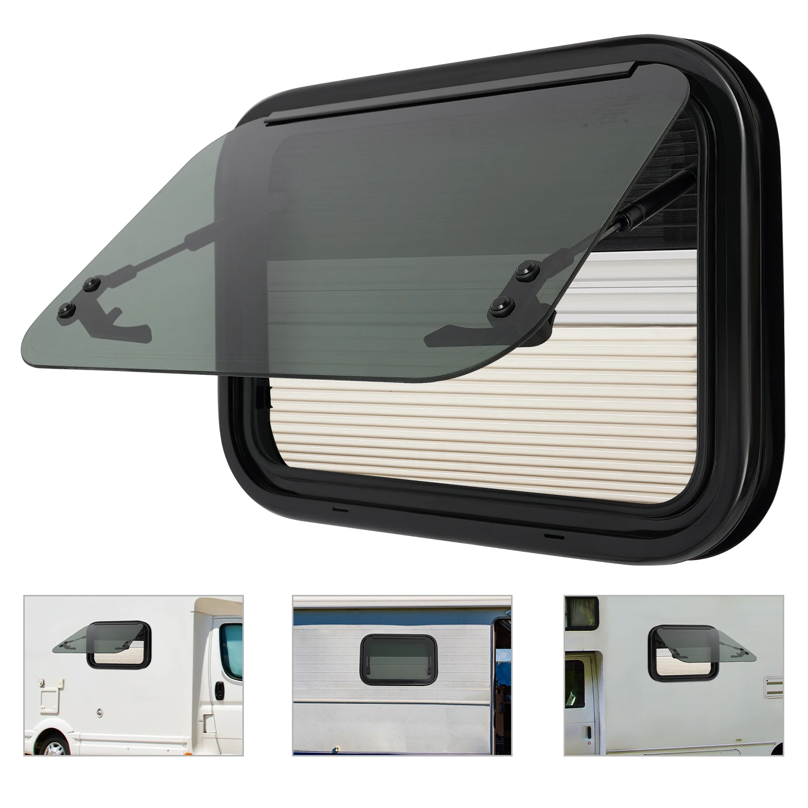 Fenêtre RV avec écrans plissés cachés, fenêtre enfichable RV, fenêtres multi-tailles pour camping-car, caravanes, camping-cars, remorques verticales