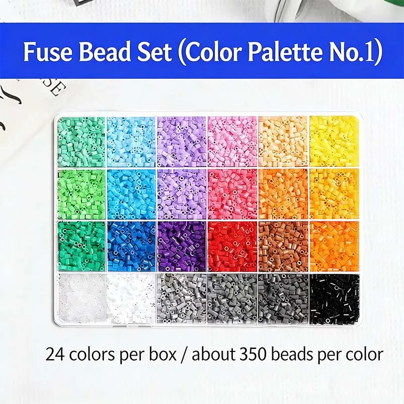 

Набор из 24 цветов термомозаики (2,6 мм), 3D-пазл, развивающая игрушка для творчества своими руками, подарок для мальчиков и девочек