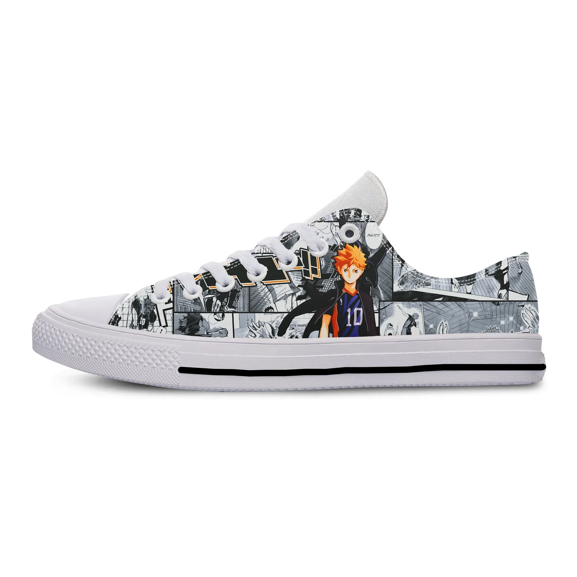 Summer Anime Manga Haikyuu Hinata Shoyo Kuroo Casual Shoes Low Top Breathable Men Women Fashion Sneakers Classic Board Shoes