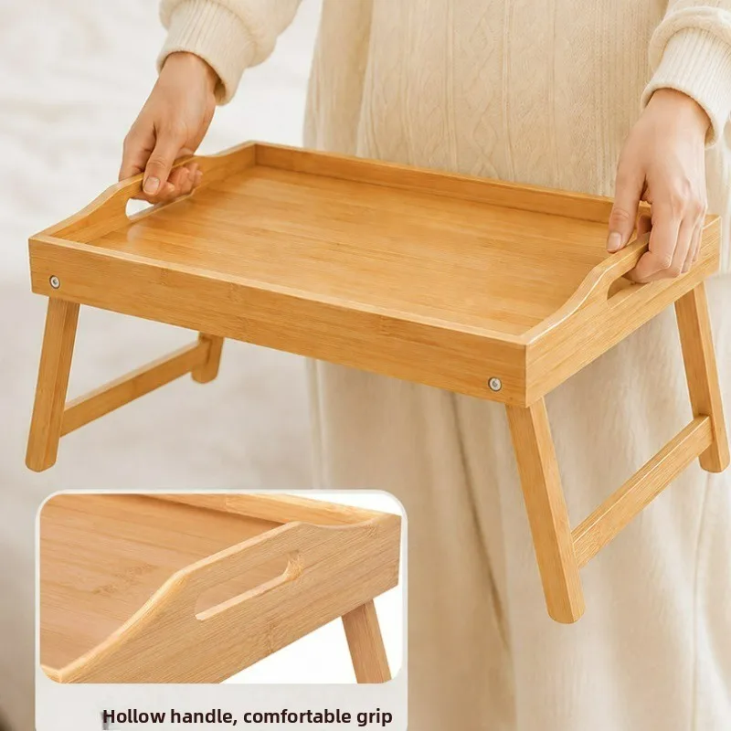 Multi Functional Lazy Folding Table, Bed with Bay Window, Small Table in Dormitory, Simple Computer Desk with Foot Tea Tray