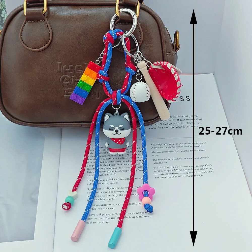 Niche Original Husky Dog Bag Pendant Mixed Handmade Keychain Teddy Akita Ins Style Key Ring Dog Sports Bag Decoration