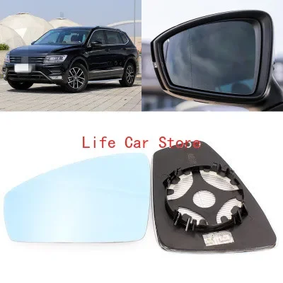 

For Volkswagen Tiguan L large field vision blue mirror car rearview mirror heating modified wide-angle reversing lens