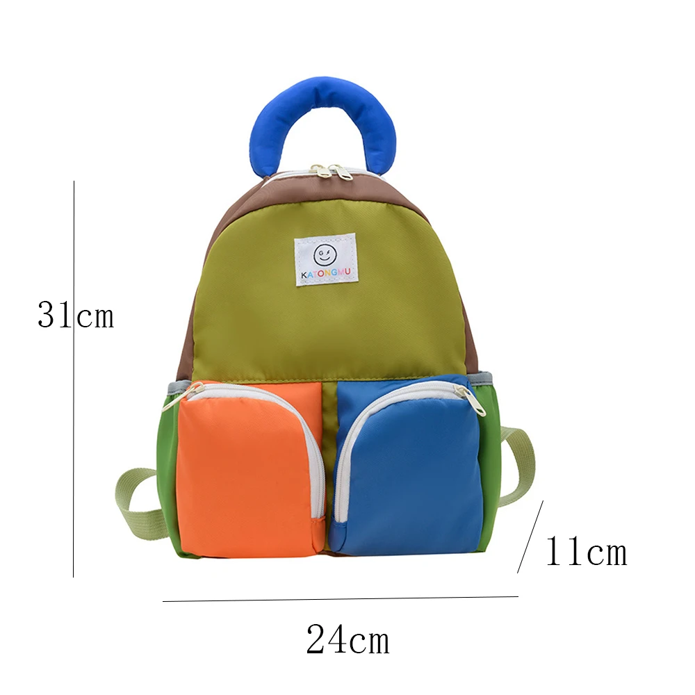 Mochila de jardín de infantes para niños y niñas, mochilas escolares portátiles de algodón con nombre bordado personalizado para estudiantes de