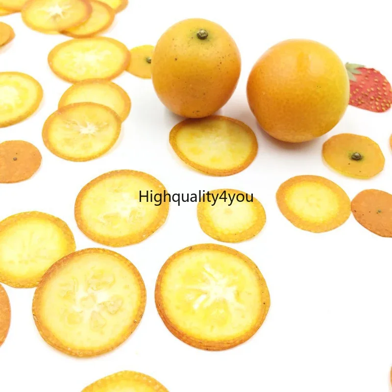 10pcs Dried Pressed 2-3cm Kumquat Slices Fruit Plant Herbarium For Jewelry Photo Frame Phone Case Bookmark Postcard Making DIY