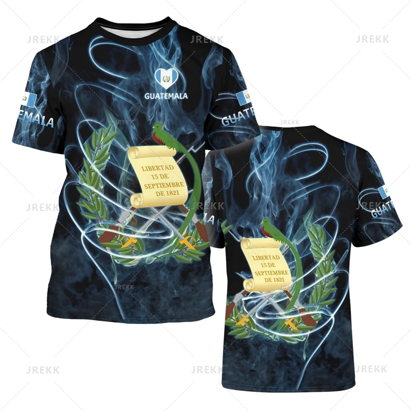 

Guatemala Flag 3D Printed T Shirt Men Summer Fashion Guatemalan Graphic Tee O-Neck Short Sleeve Streetwear Casual Plus Size Tops
