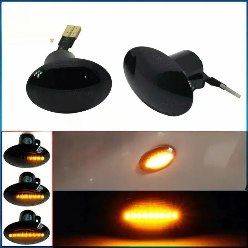 

Poer 2pcs For Fiat 500 2007-On Ford KA 2009-On Ford KA 2009-On Lancia Lybra 1999-2005 LED side marker light turn signal lamp cle