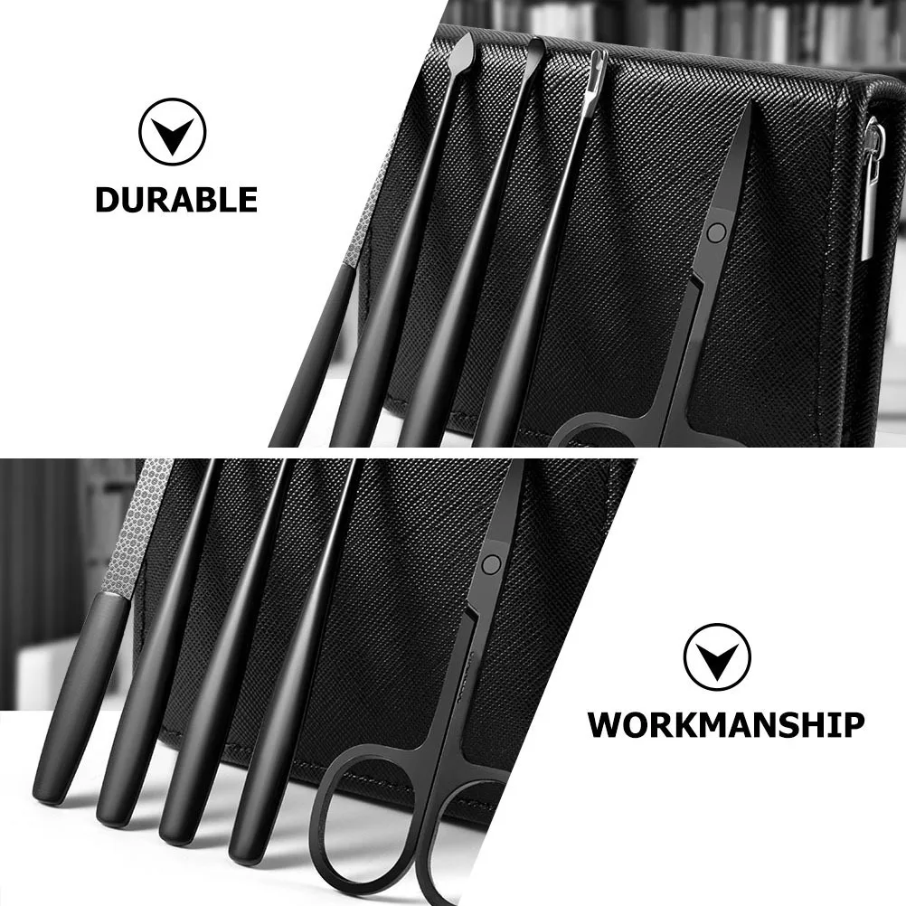 1 Juego de manicura de belleza de acero inoxidable Premium, recortador de uñas ergonómico, Kit de pedicura para el cuidado de las uñas de los pies con oreja