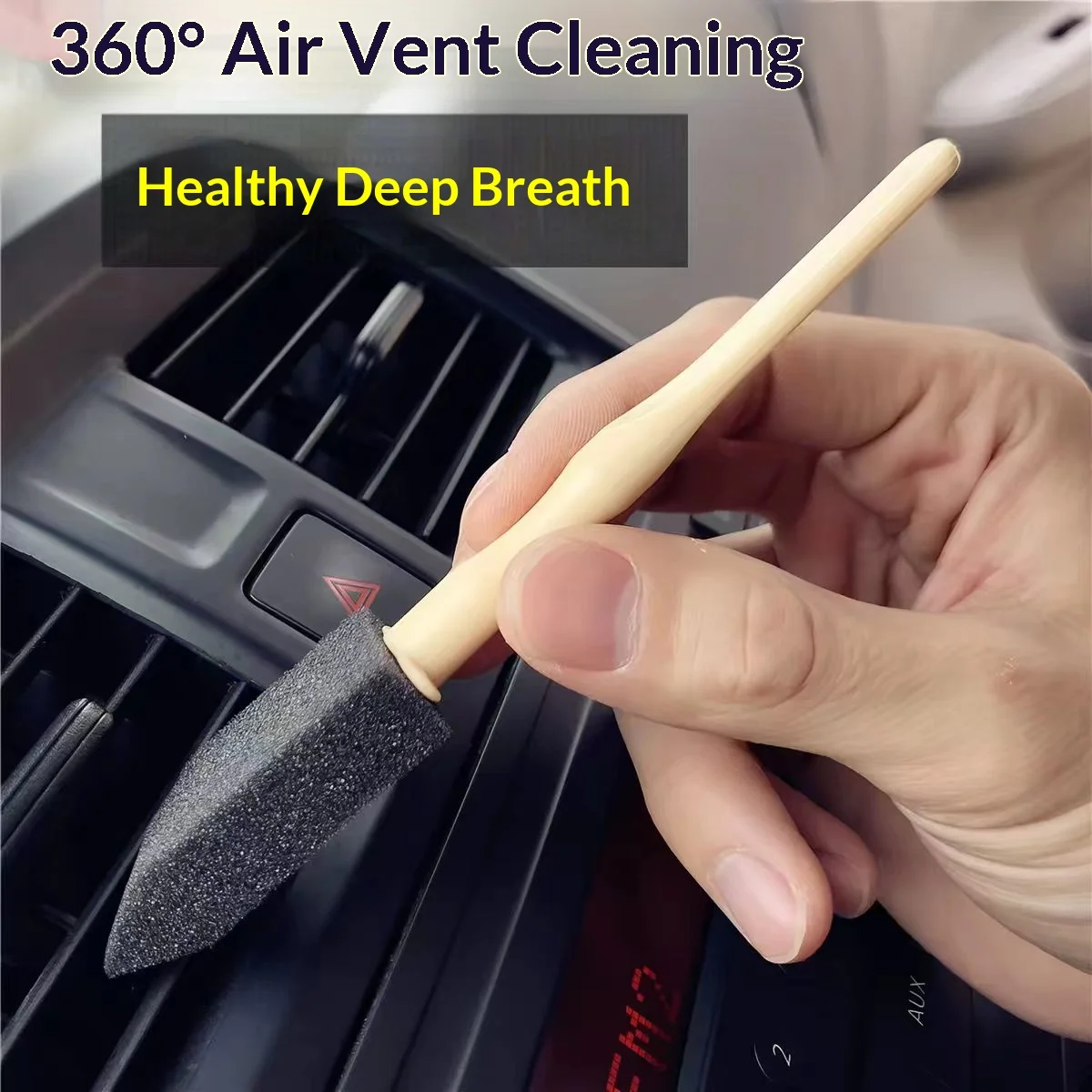 Car Air Vent Cleaning Sponge Brush Portable Auto Interior Detail Brush For Dashboard Gap Dust Removal Car Cleaning Tool
