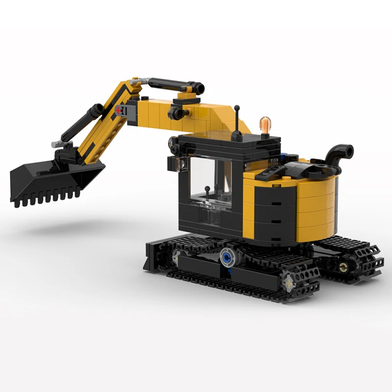 City Car Model MOC Building Bricks City Construction Digging Machine Modular Technology Children Holiday Gifts Assemble Toy Suit