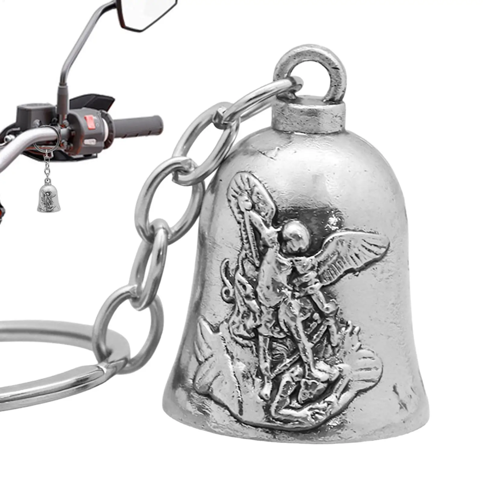 Clochette Métallique Argentée, Ornements Anges Béniteurs, Breloque Décorative pour Enfants et Adultes, pour Sac à Dos, Sac à Main, Maison