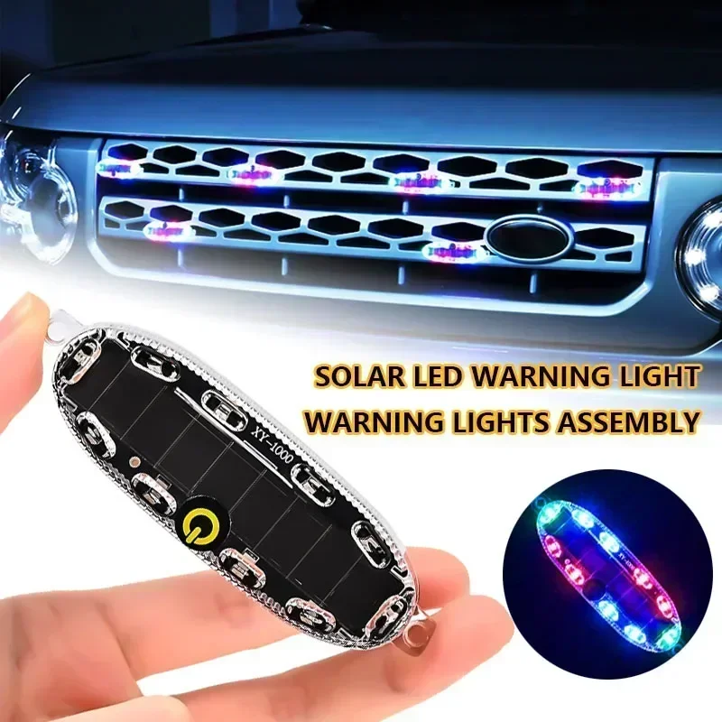 1/4PCS LED Light Solar Night Warning Light Security Simulated For Car Motorcycl Electric Vehicle Bicycle Strobe Lamp Warning