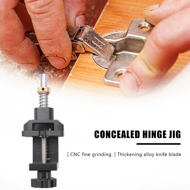 35Mm Concealed Hinge Jig With Clamp Drill Bit Drilling Punch Locator Kit Woodworking Cabinet Door Installation Tool