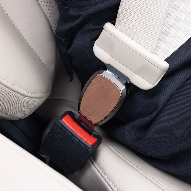 Alloy Leather Car Seat Belt Buckle Extender Plug Universal Auto Seatbelt Insert Clip Car Interior Styling Accessories