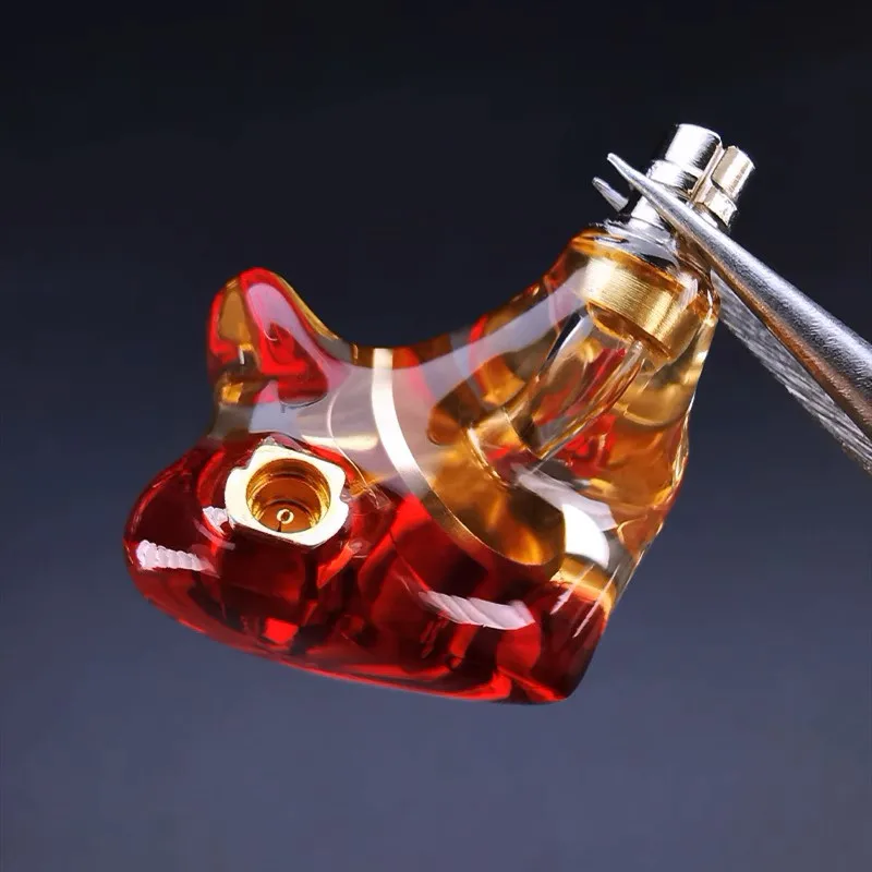 FENGRU Diy QZX-A1 سماعة أذن مصنوعة حسب الطلب من الراتنج HiFi سماعة رأس رياضية للجري مع واجهة MMCX (لا تشمل الكابل)