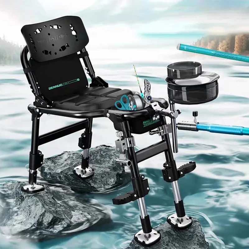 

Стул для рыбалки, складной стул для рыбалки на открытом воздухе, вездеходный легкий удобный стул для рыбалки, пляжный стул, стул для кемпинга