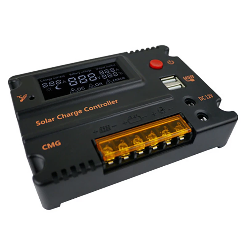 4 strings 8 strings 10A lithium iron phosphate battery solar controller LCD backlight display solar charger