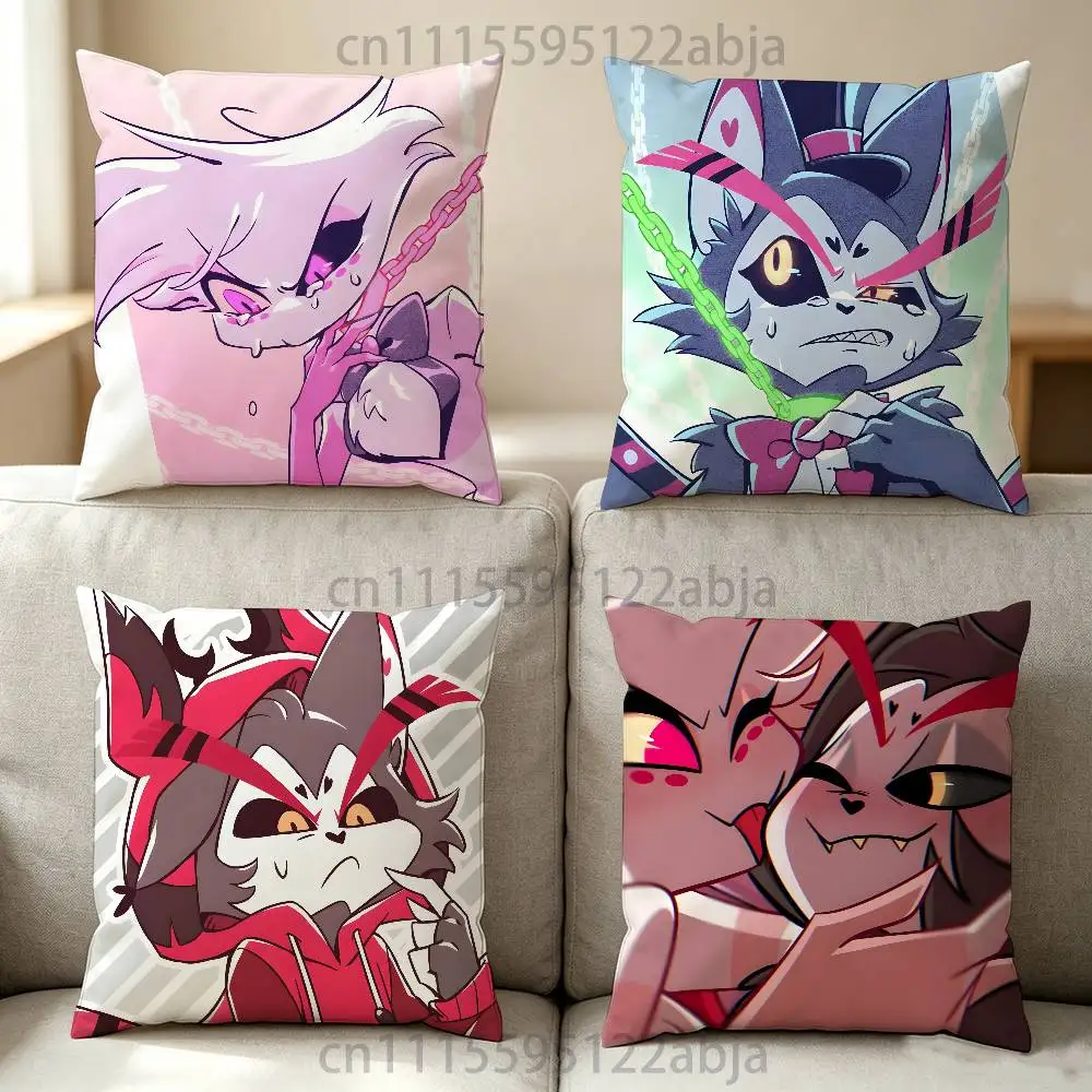 H-Huskerdust Throw Pillow Case 50x50cm DIY Square Pillowcase Square Office Cushion Cover