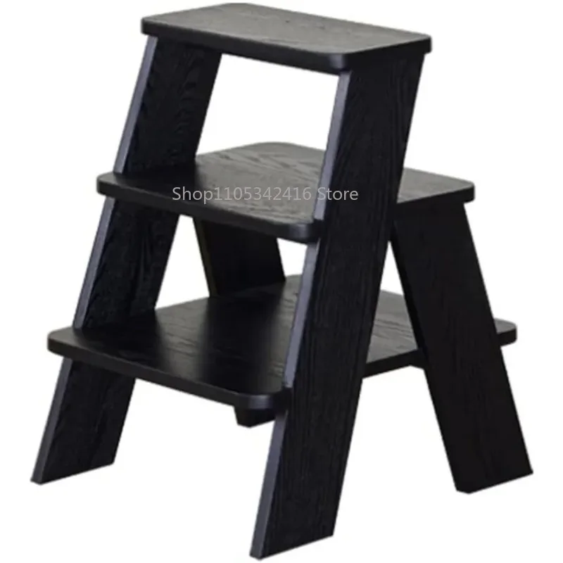 

Стремянка-табурет из массива дерева, 2/3 ступени, нагрузка до 150 кг, многофункциональная, для дома, безопасная.