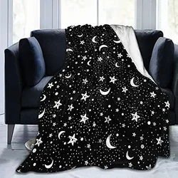 Star flanella coperta da tiro colore blu e bianco aria condizionata per tutte le stagioni divano divano soggiorno King Queen Size