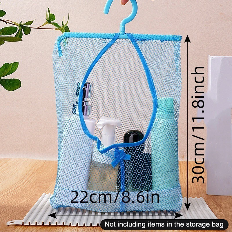 1pc wasknijper hangende mesh tas haak organisator draagbare multifunctionele hangende mesh opbergtas keuken badkamer hangende opslag