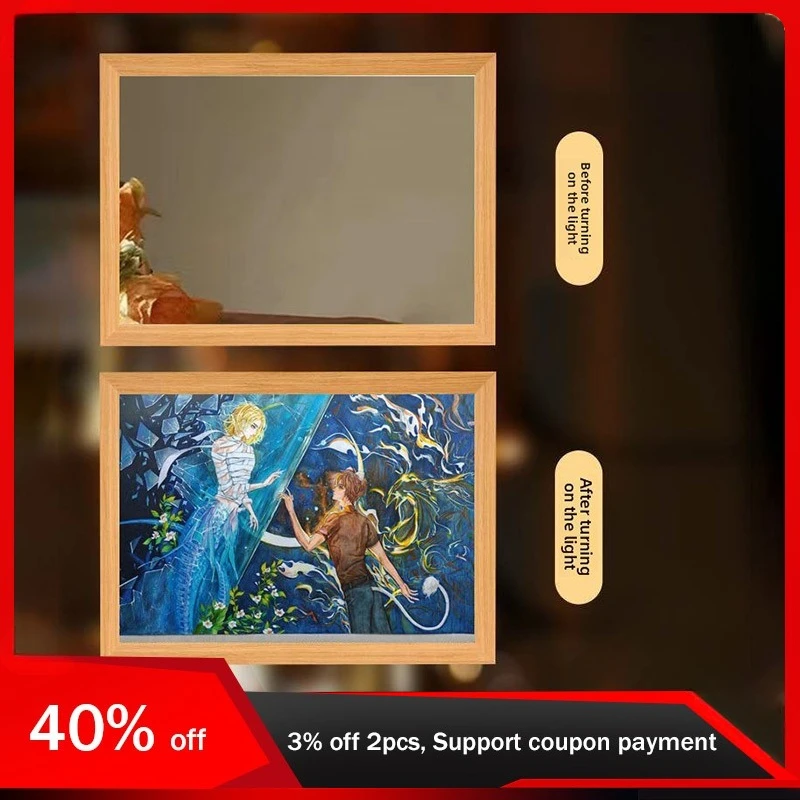 

22 см/8,66 дюйма 3D аниме Merman Fell Into My World световая живопись светодиодные лампы зеркальный дисплей настольные периферийные устройства товары для вечеринок Regalo