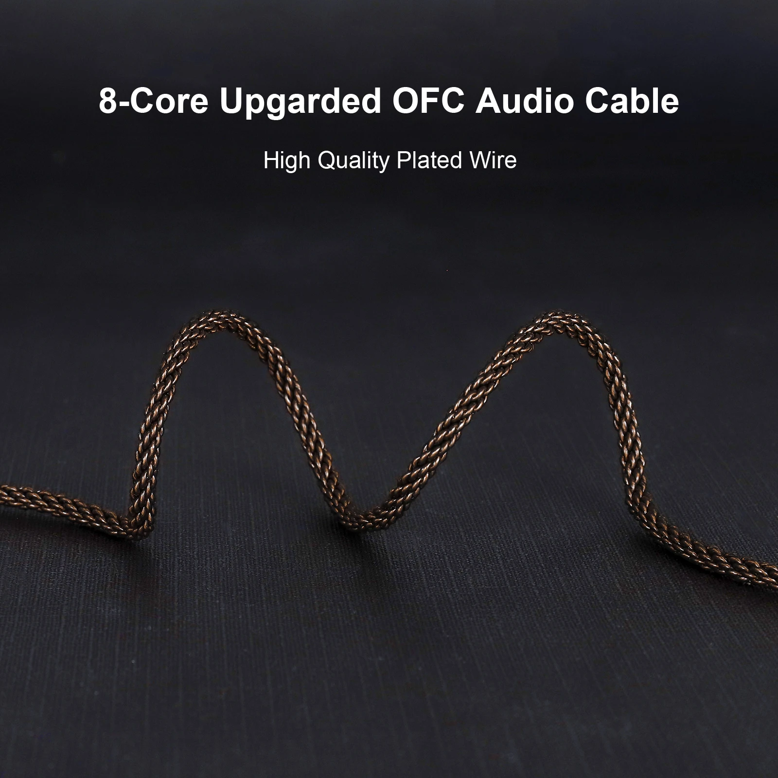 OKCSC-Cable de repuesto para auriculares ZT8, conector Dual de 3,5mm, 8 núcleos, trenzado, plateado, para Hifiman Sundara Ananda