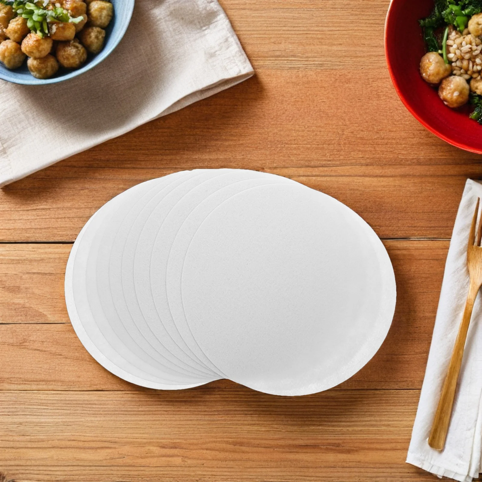 

50Pcs Felt Pan Protectors Heat Resistant Counter Top Protector Multipurpose Use 12.7 19.1 26.7cm Tableware Pads