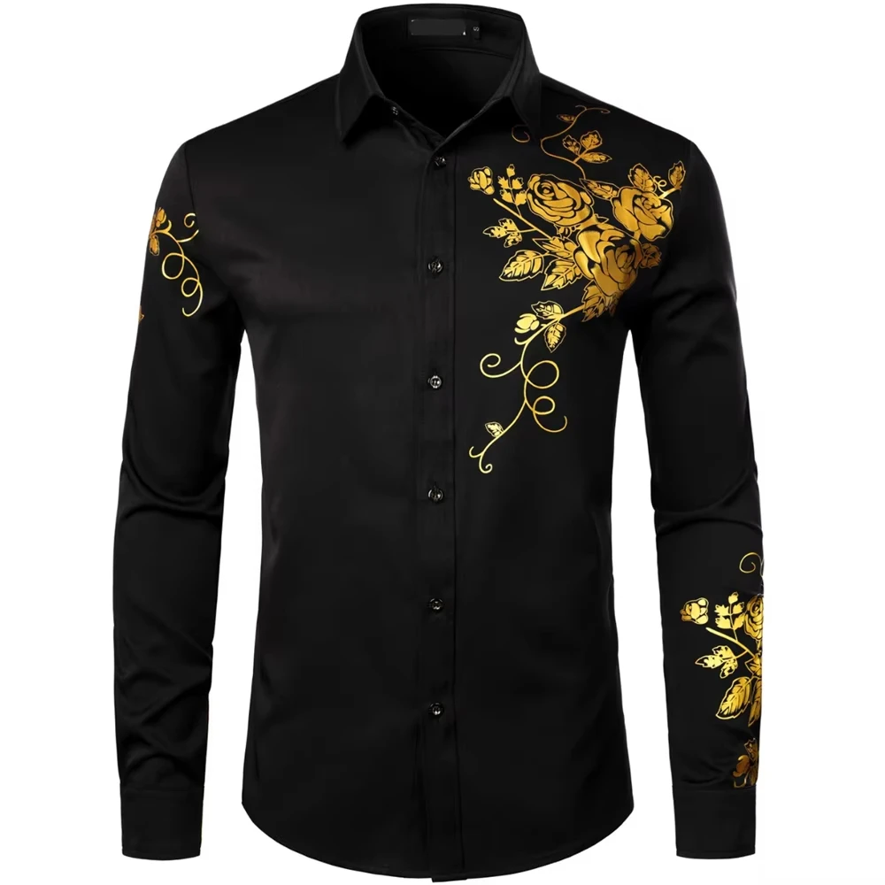 Men's spring and autumn casual long-sleeved shirts, handsome, fashionable and versatile new top