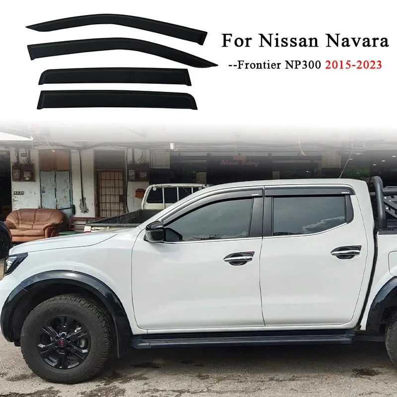 Weather Shield Window Visor for Nissan Navara Frontier NP300 2015-2023 Weathershield Sun Rain Deflectors Guard Car Styling