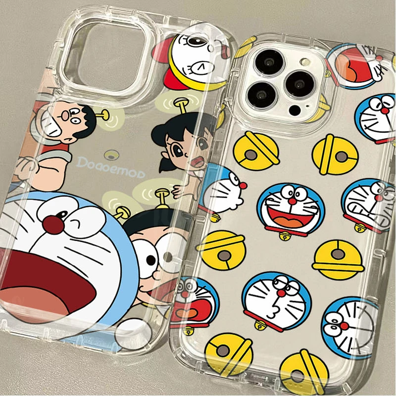 Cartoon Anime D-Doraemon Clear Phone Case for Samsung Galaxy S24 Ultra S23 S22 S21 FE S20 Plus Note 20 10 Pro A34 A54 A33 A53