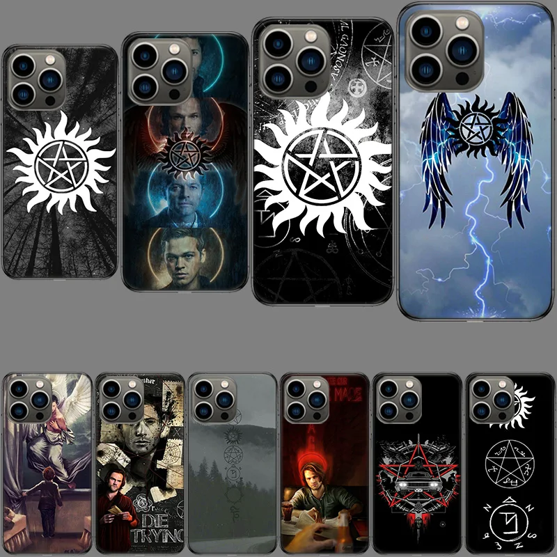 Supernatural Symbol Phone Case For Apple Iphone 15+ 14 Plus 16 Pro Max 12 13 Mini 11 Pro X XS Max XR Cover Shell Coque