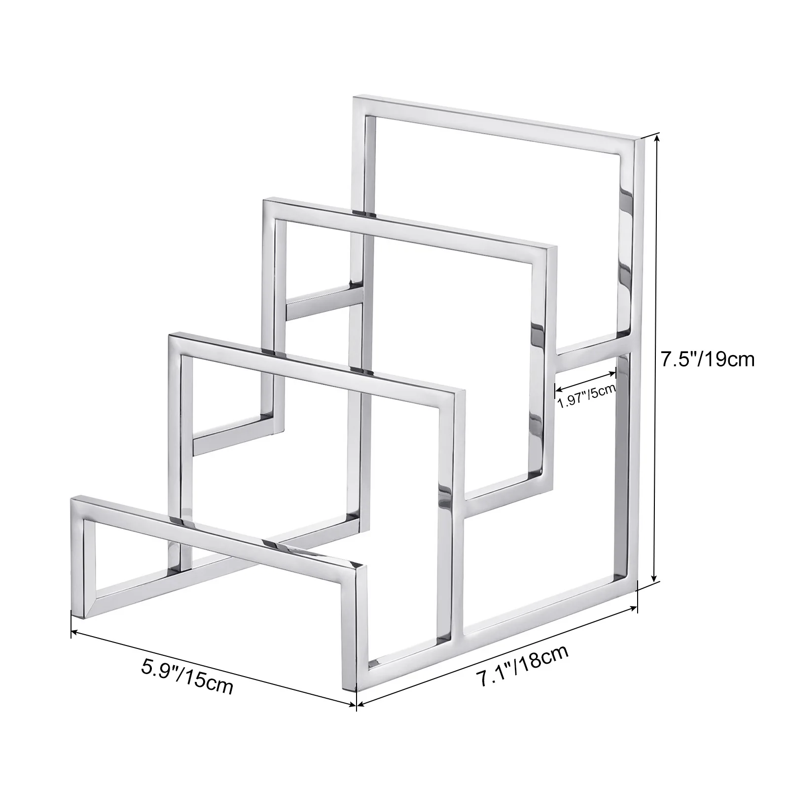 1/2Set Clutch Purse Display Stand 3/4 Layer Wallet Display Rack Metal Clutch Holder Riser for Home Retail Store Supplies 19/20cm
