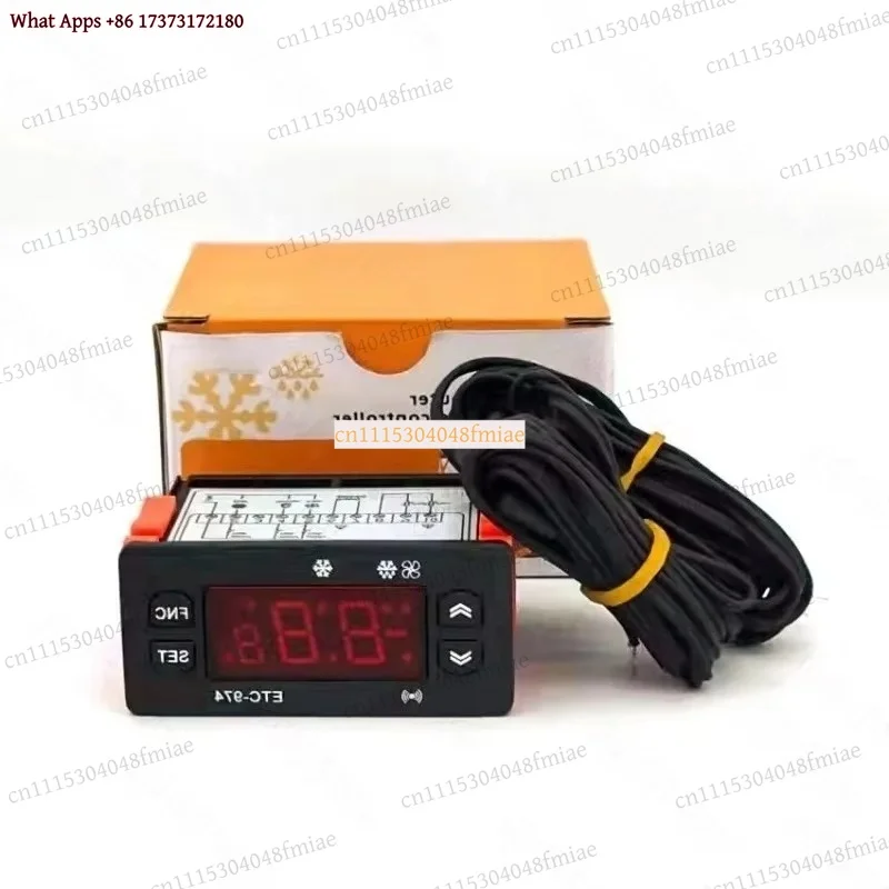 ETC-974 Digital Temperature Controller Dual Sensor Thermostat Refrigeration Defrost For Cold Room