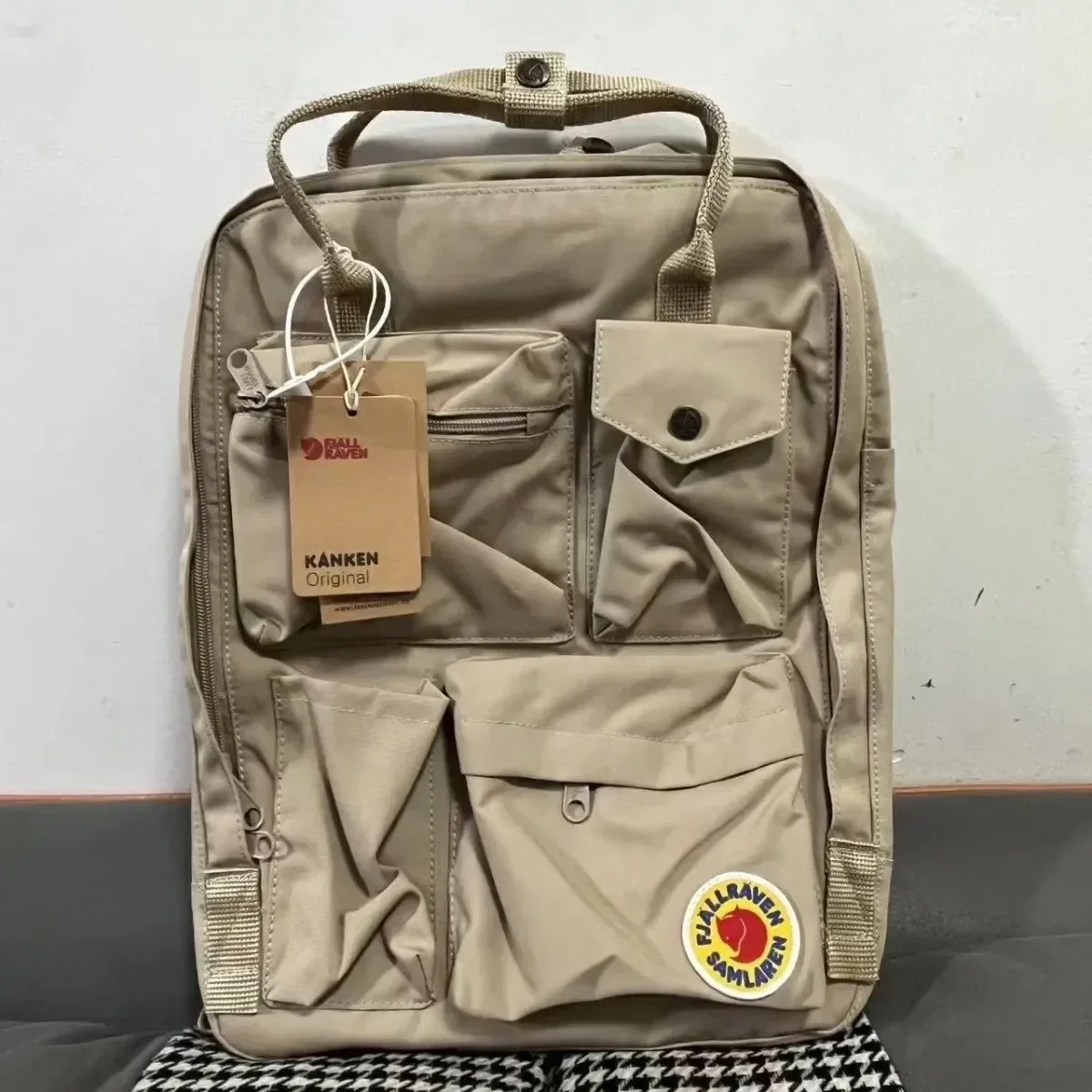 Fjallraven Arctic Fox Kanken No2 حقيبة ظهر سوداء حقيبة كمبيوتر G-1000 حقيبة سفر كاجوال للاستخدام الخارجي #3