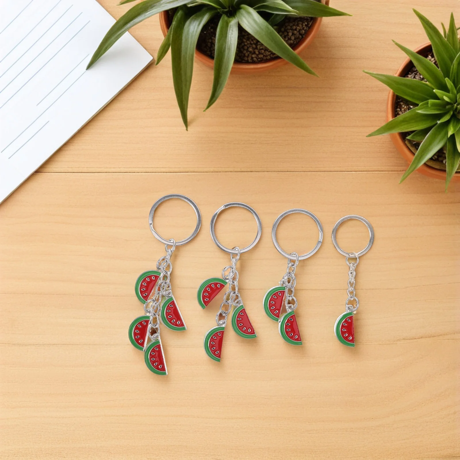 

Stylish Watermelon Keychain Unique Design Fruit Shaped Handbag Charms Decorative Gifts for Women Girls Friends