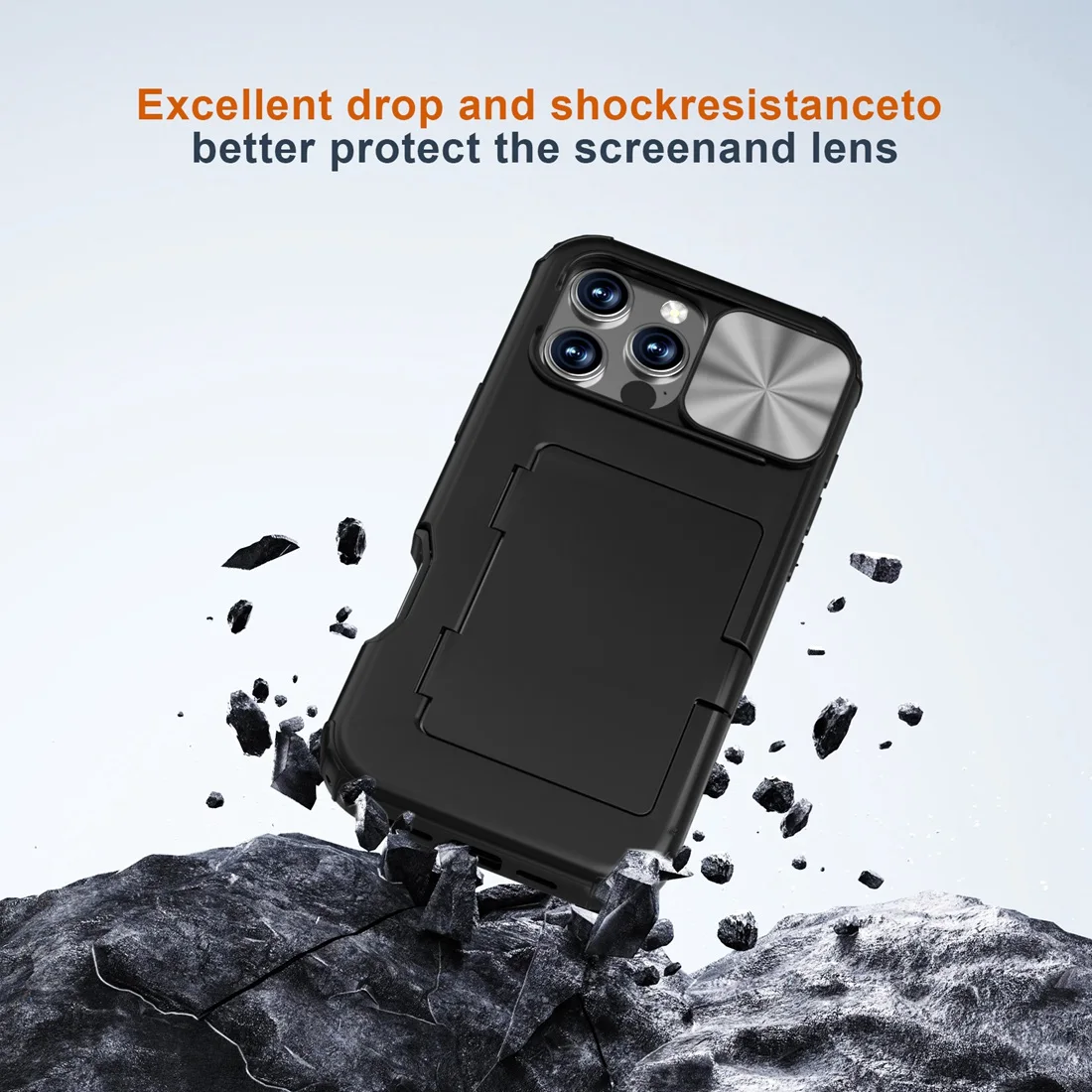Picture 4: Fit iPhone 16 Pro Case, Camera Protector Shockproof Protective Cover Wallet Card Holder With Mirror Case For iPhone 16 Pro Max