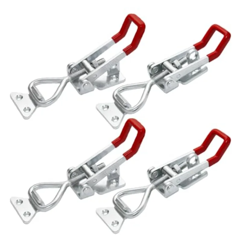 2/4pcs Adjustable Toggle Clamp Latch Heavy Duty Toggle Latches Holding Capacity Pull Latch Clamp for Smoker Lid Jig Tool Box Cas