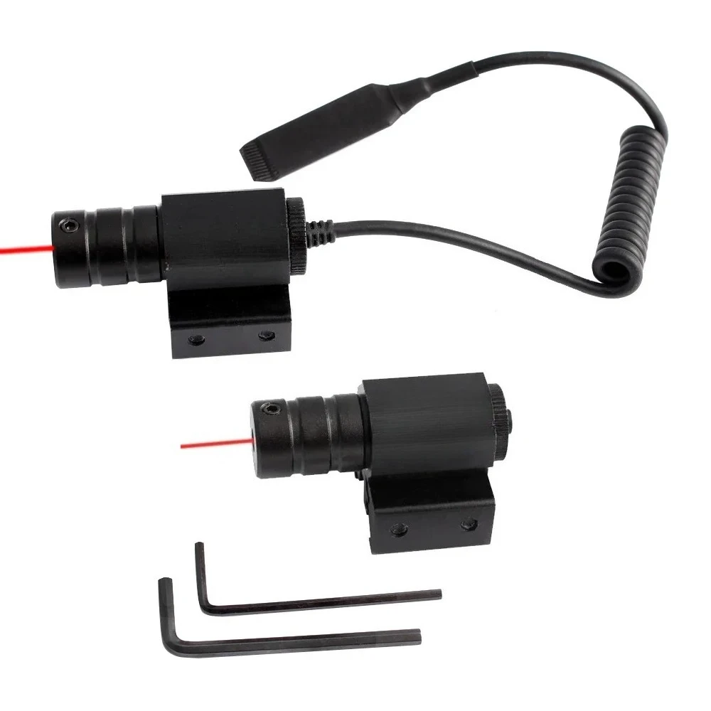 Mini Red Dot Laser Sight with 635-655nm Adjustable 11mm/20mm Rail Mount Hunting Rifle Scope Pistol Gun Sight