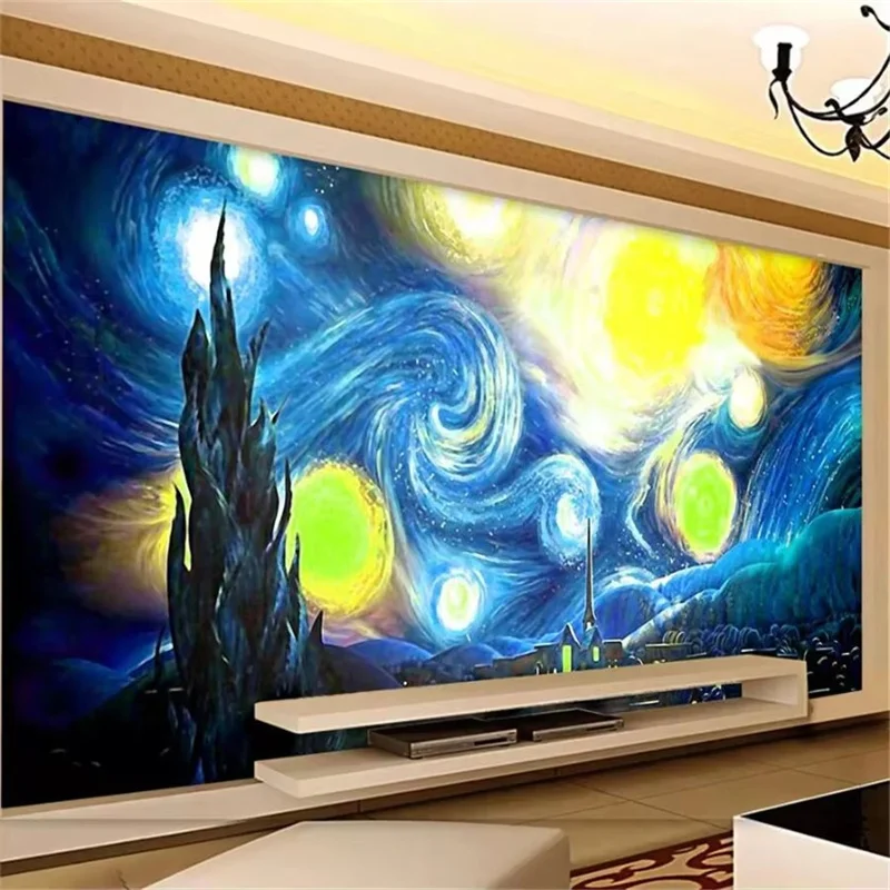 

Обои на заказ 3d абстрактная картина маслом звездный диван фон стена гостиная спальня ресторан кафе обои домашний декор