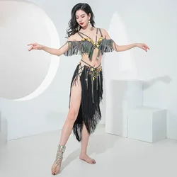 Belly Dancing Set for Women Drum Solo Senior Tassel Professional Performance Costumes Adult Oriental Dance Competition Clothing