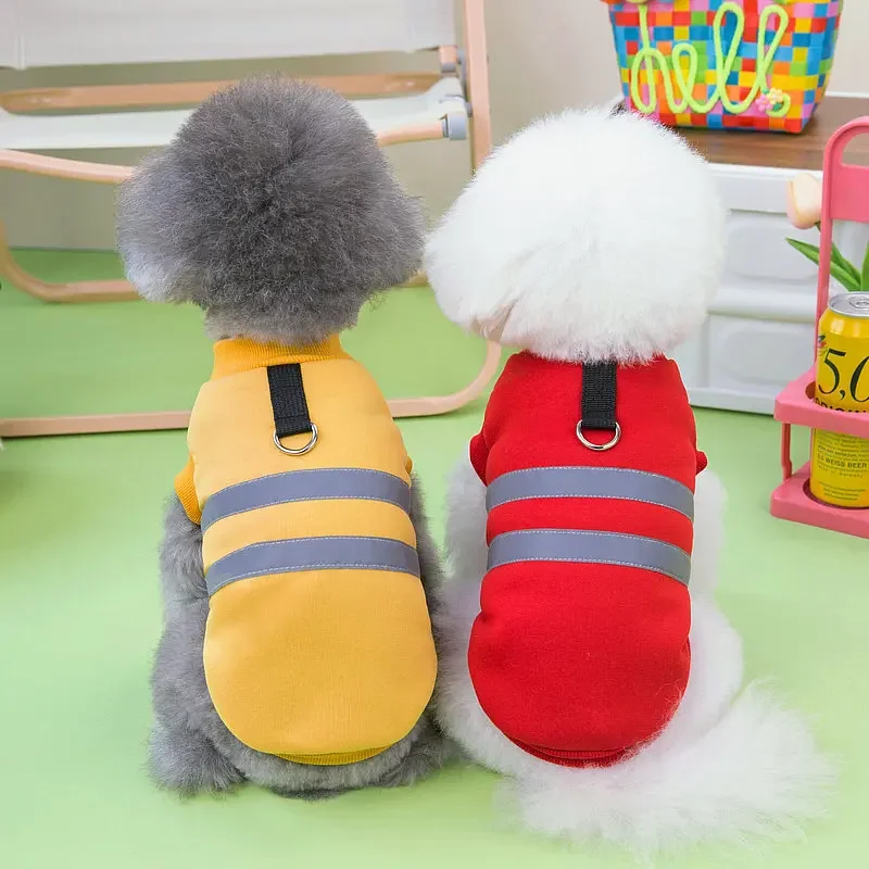 Warm Dog Clothes Winter Reflective Puppy Cat Coat Jacket For Small Medium Dogs Chihuahua French Bulldog Poodle Vest Pet Outfit