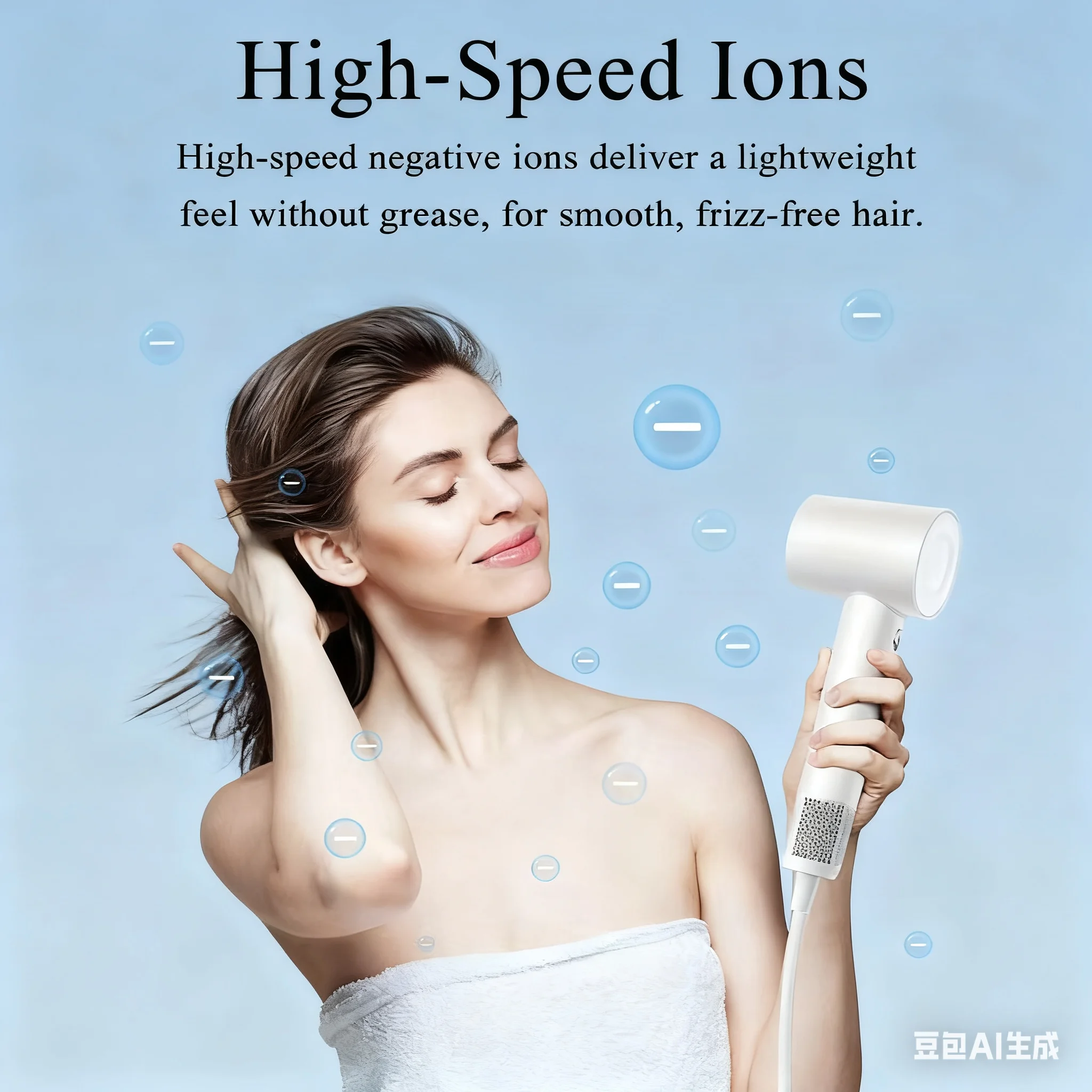 Фен ABIR, высокая скорость, интеллектуальный контроль температуры, магнитная насадка, низкий уровень шума, профессиональный уход за волосами, быстросохнущие отрицательные ионы