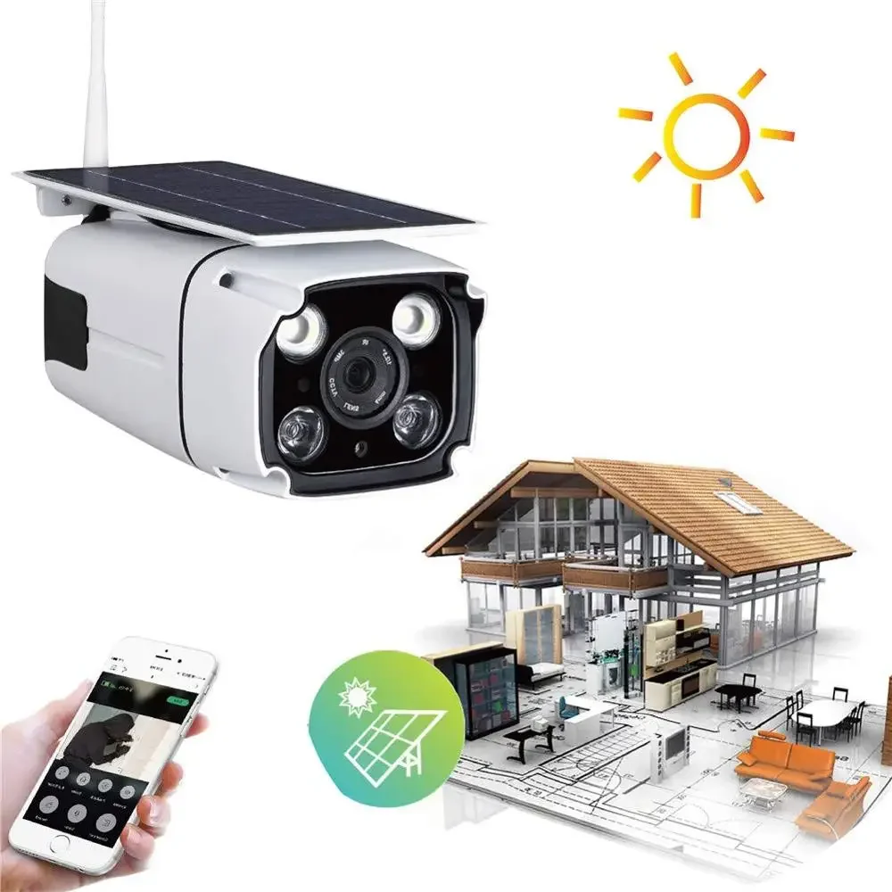 Lte 3g Tarjeta Sim Detector de Radar Hd 1080p Ip Inalámbrico Wifi Video Seguridad Solar 4g Cctv Cámara