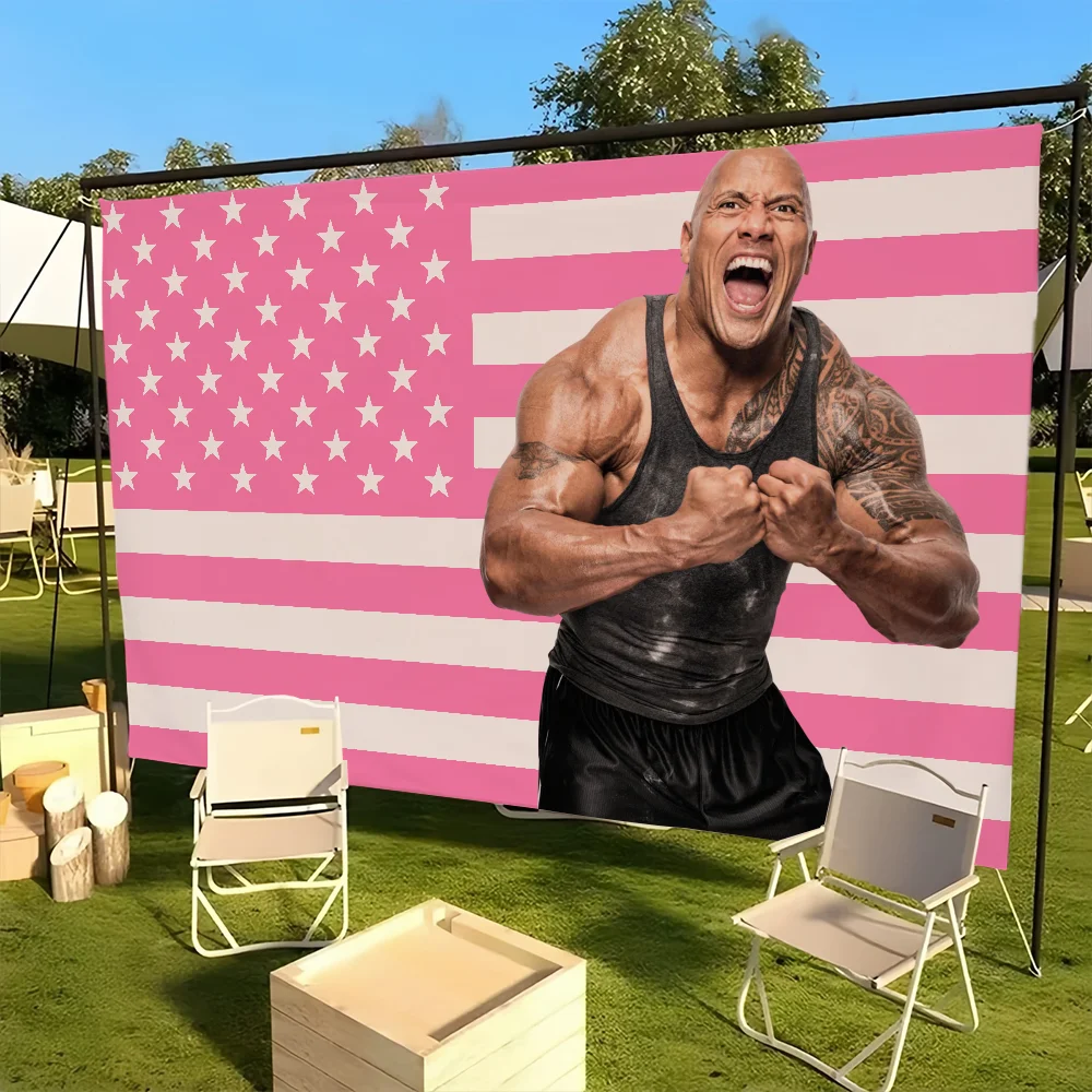 Johnson flag For Picnic Dwayne Party R-Rock Art Home Decoration The Outdoor Camping Banner