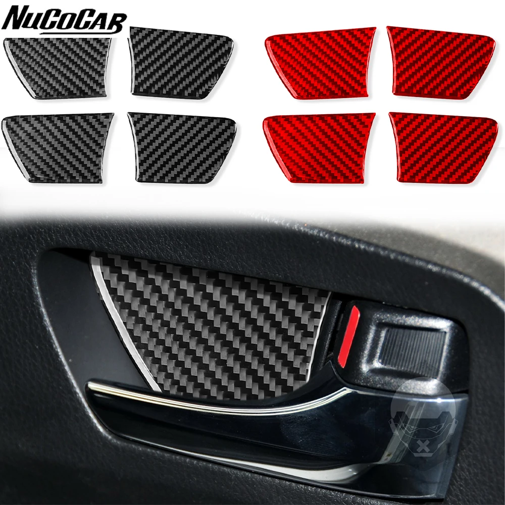 For Toyota RAV4 2016-2017 Carbon Fiber door switch Inner door bowl Panel Trim Cover Car Accessories Interior Decorative Stickers