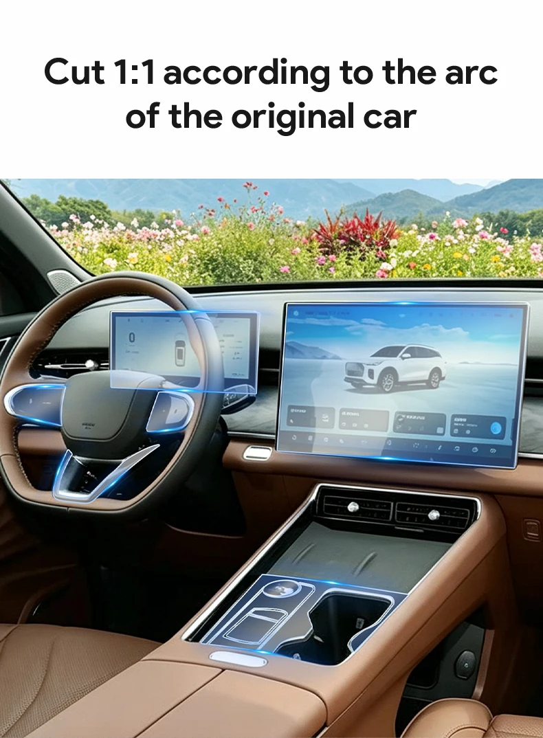Auto-Innenraum TPU-Schutzfolie Kratzfeste Folie für Chery Tiggo 9 2025-2026 Auto-Schutz Transparente Reißfeste Aufkleber – Detail 5