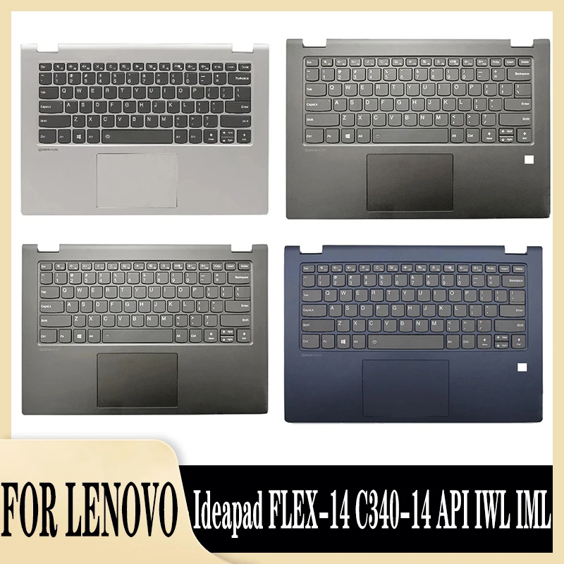 

New Original For Lenovo Ideapad FLEX-14 C340-14 API IWL IML Laptop With Backlight Palmrest Upper Case Keyboard Bezel Top Cover