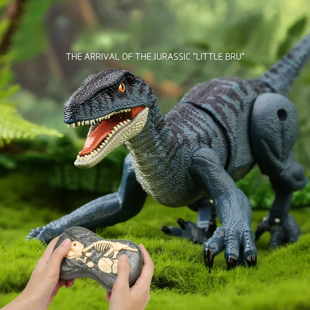 Remote Control Walking Velociraptor Dinosaur Toy Electric Walking Call Children Simulation Tyrannosaurus Rex Model Toys SM016