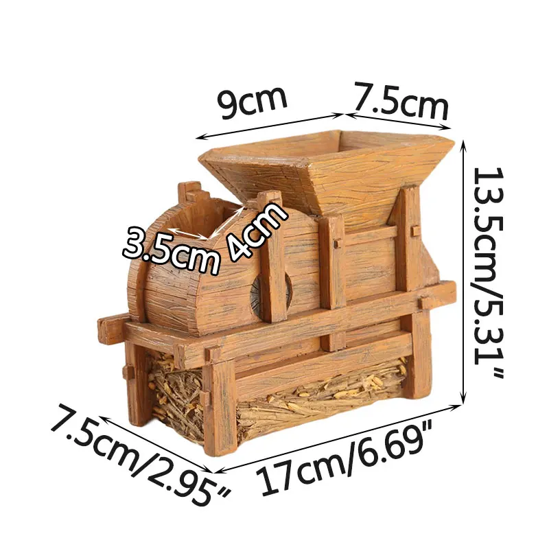 Пасторальная новая многофункциональная винтажная крученая машина, зеленое растение, цветочный горшок, домашний сад, украшения ручной работы из смолы